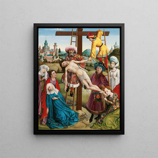 The Descent from the Cross - Circle of Rogier van der Weyden — framed artwork on a wall