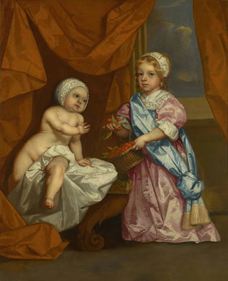 Portrait painting of Charles 3rd Marquis of Tweeddale 1667-1715 and his brother Lord John Hay - Sir Peter Lely Circle — artwork view