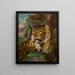 Portrait of a tiger - William Huggins Circle — framed artwork on a wall