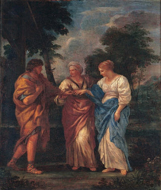 Biblical Marriage Painting - Ciro Ferri — artwork view