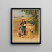 Farmers and Little Girl in a Wheat Field - Cirrach Co — framed artwork on a wall