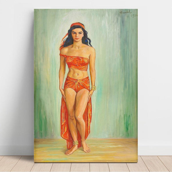 Reproduction of the painting Cissi Olsson painting as Anitra in Peer Gynt - Nils Dardel