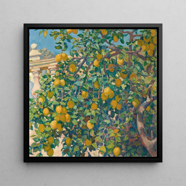 Reproduction of the painting Citronniers à La Mortola - Theo van Rysselberghe