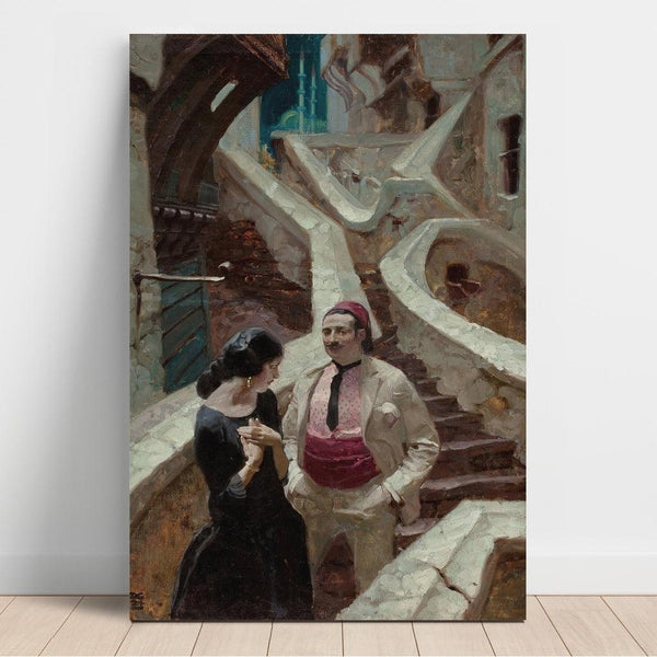 Reproduction of the painting City of Temptation - Dean Cornwell