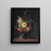 a cactus grandiflora and other flowers in a porphyry vase - Cladius Detlev Fritzsch — framed artwork on a wall