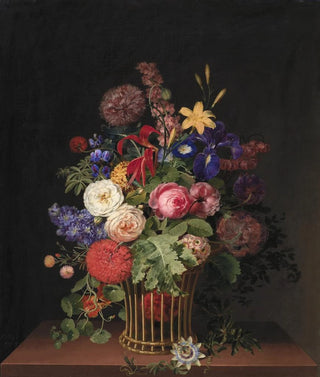 a light basket with flowers - Cladius Detlev Fritzsch — artwork view