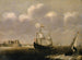 Boats in front of a port - Claes Claesz Wou — artwork view