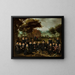 ficers of the Old Militia of Alkmaar in a Landscape - Claes Jacobsz van der Heck — framed artwork on a wall