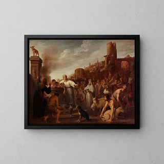 Sacrifice de Jéroboam - Claes Moeyaert — framed artwork on a wall