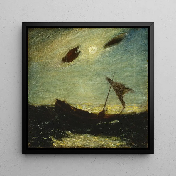 Moonlight Painting - Albert Pinkham Ryder — framed artwork on a wall
