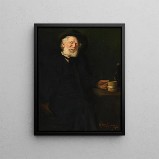 a good historical portrait by Robert Loftin Newman - Clara Taggart MacChesney — framed artwork on a wall