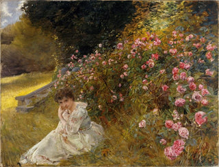 Mademoiselle Hardy on the rose terrace at Rugenpark Interlaken - Clara von Rappard — artwork view