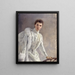 Self-portrait - Clara von Rappard — framed artwork on a wall