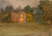 A large illuminated house at night - Clare Marsh — artwork view