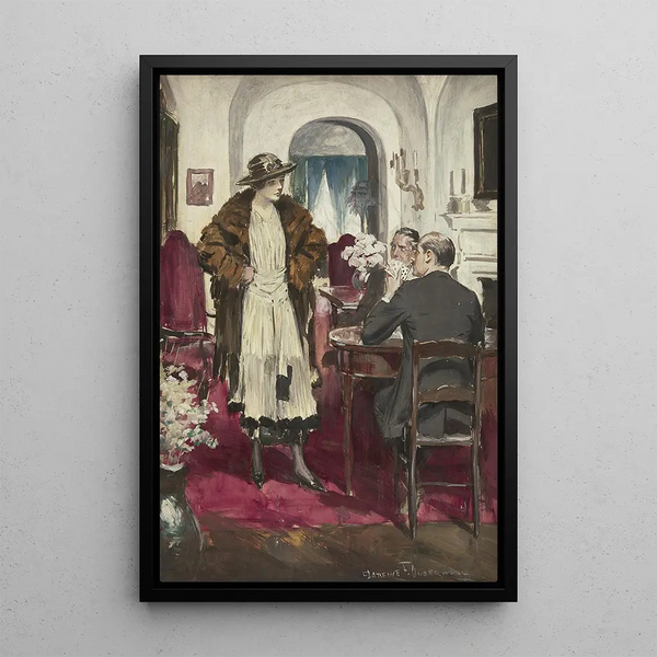 Reproduction of the painting The Card Game - Clarence F. Underwood