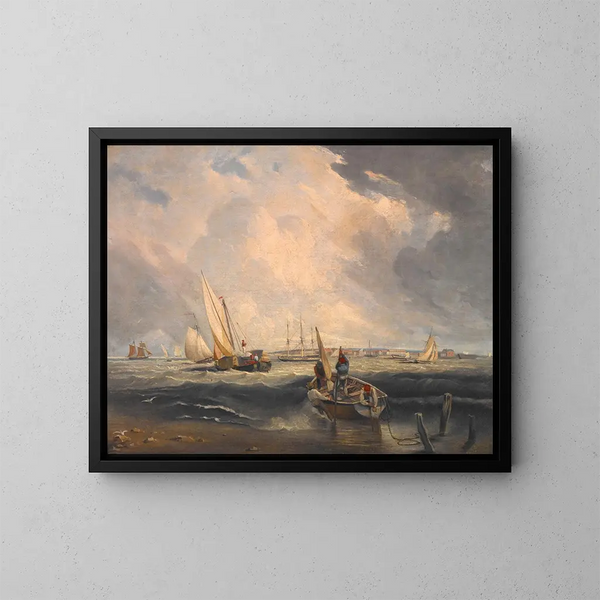 Sables de Bligh à Sheerness - Clarkson Stanfield — framed artwork on a wall