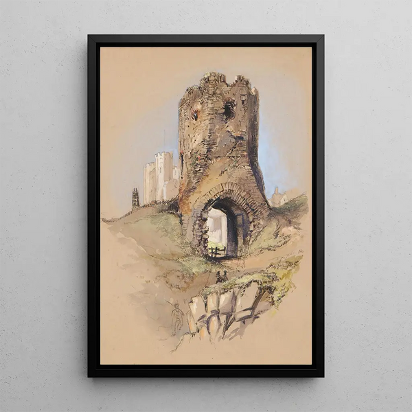 Reproduction of the painting Gate in Ruins of Dover Castle - Clarkson Stanfield