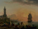 a Calm in a Mediterranean port - Claude-Joseph Vernet — artwork view