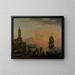 a Calm in a Mediterranean port - Claude-Joseph Vernet — framed artwork on a wall