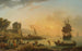 a large view of the coast enriched with buildings, ships, and figures - Claude-Joseph Vernet — artwork view