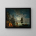 A Moonlit Port - Claude-Joseph Vernet — framed artwork on a wall