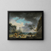 a Storm near a Rocky Coast - Claude-Joseph Vernet — framed artwork on a wall