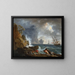 an Italian port in stormy weather - Claude-Joseph Vernet — framed artwork on a wall