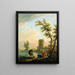 Fishermen at Sunrise - Claude-Joseph Vernet — framed artwork on a wall