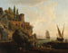 an imaginary landscape, Italian port scene - Claude-Joseph Vernet — artwork view