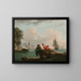 Fishermen on a Mediterranean Shore - Claude-Joseph Vernet — framed artwork on a wall