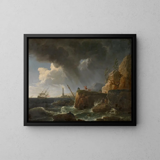 Marine Painting - Claude-Joseph Vernet — framed artwork on a wall
