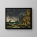 Stormy Seas with Shipwrecked - Claude-Joseph Vernet — framed artwork on a wall