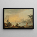 Sunrise with Fishermen - Claude-Joseph Vernet — framed artwork on a wall
