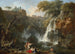 Les Chutes d'eau à Tivoli avec la Villa de Mécène - Claude-Joseph Vernet — artwork view