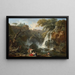 Les Chutes d'eau à Tivoli avec la Villa de Mécène - Claude-Joseph Vernet — framed artwork on a wall