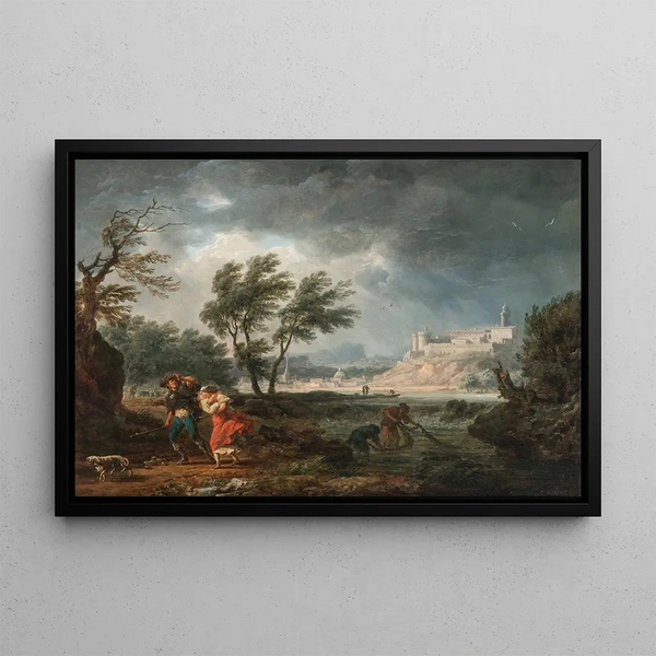 Les quatre moments de la journée: Midi - Claude-Joseph Vernet — framed artwork on a wall