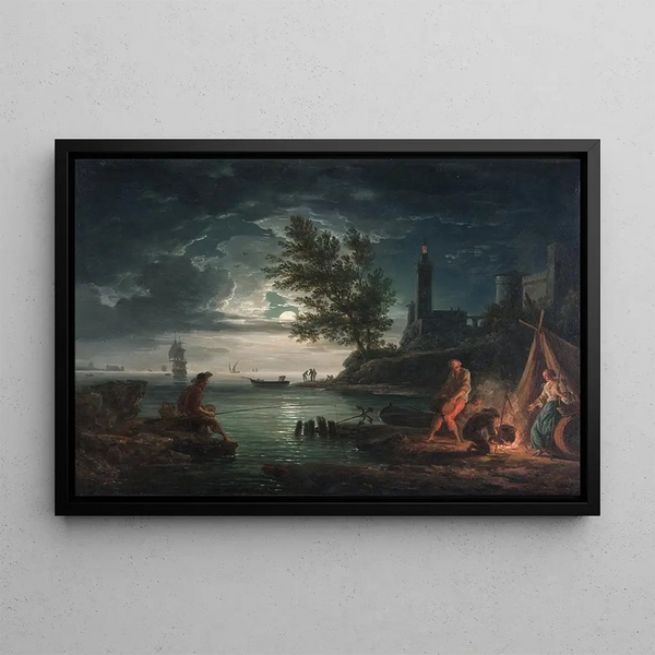 Les Quatre moments de la journée, Nuit - Claude-Joseph Vernet — framed artwork on a wall