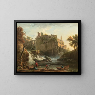 View of Tivoli - Claude-Joseph Vernet — framed artwork on a wall