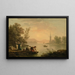 Laundresses near a Lake - Claude-Joseph Vernet — framed artwork on a wall