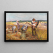 La Moisson du blé - Claude Firmin — framed artwork on a wall