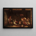 Fox preaching to the birds - Claude Gillot — framed artwork on a wall