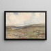 Land with sheep and shepherd - Claude Hayes — framed artwork on a wall