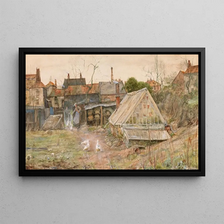 The Strollers - Claude Hayes — framed artwork on a wall