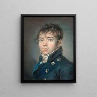 Portrait of a Young Gentleman - Claude Hoin — framed artwork on a wall