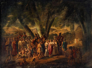 Procession antique heading towards a temple - Claude Joseph Vernet — artwork view