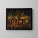 Procession antique heading towards a temple - Claude Joseph Vernet — framed artwork on a wall