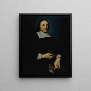 Portrait of a gentleman - Claude Lefebvre — framed artwork on a wall
