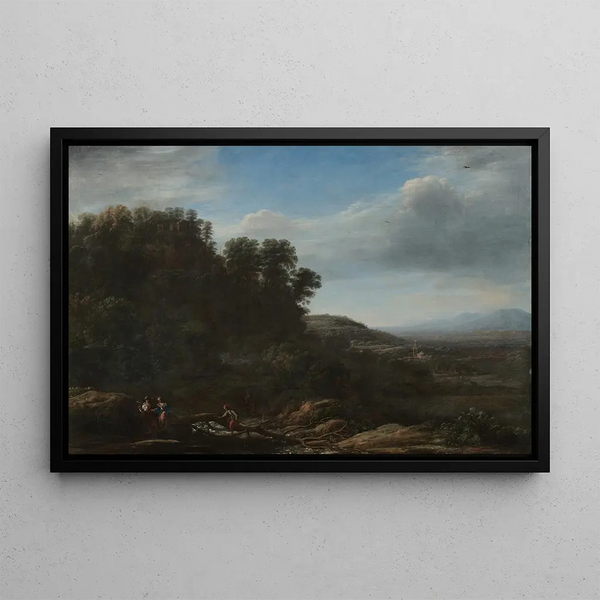 Italian Landscape Painting - Claude Lorrain — framed artwork on a wall