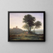 Jacob with Laban and his daughters - Claude Lorrain — framed artwork on a wall