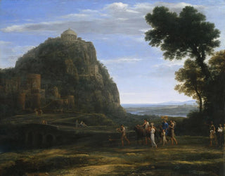 View of Delphi with a Procession - Claude Lorrain — artwork view